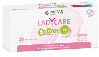 LADYCARE PROTEGGISLIP COTTON IPOALLERGENICI DISTESI 20 PEZZI PROFAR