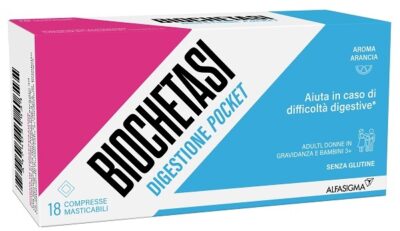 BIOCHETASI DIGESTIONE POCKET 18 COMPRESSE MASTICABILI