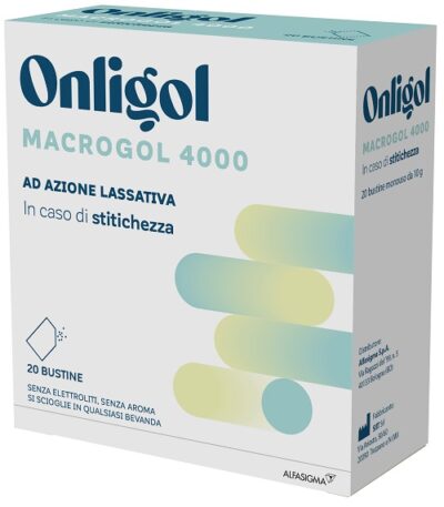 ONLIGOL MACROGOL 4000 20 BUSTINE 10 G SENZA ZUCCHERO